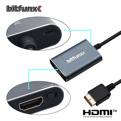 Bitfunx RGBS/Component to HDMI® Adapter for PlayStation 2