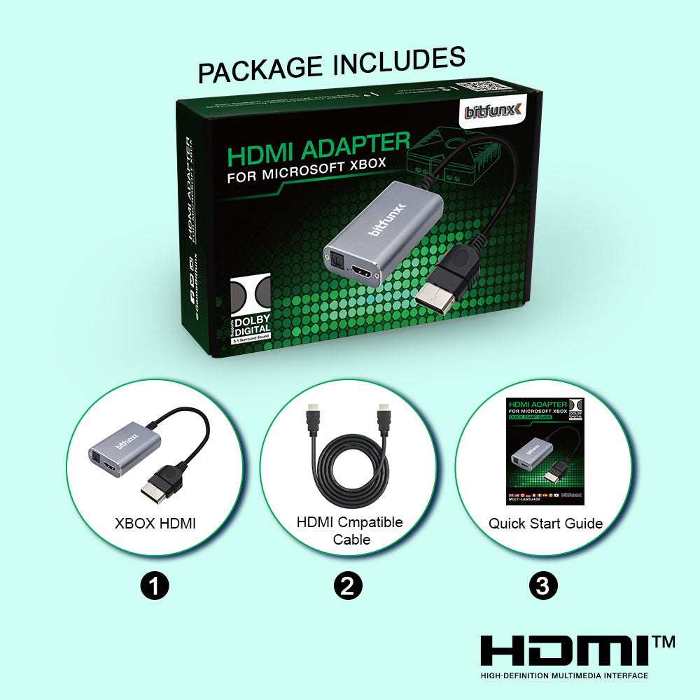 Bitfunx Component to HDMI® Adapter for Xbox Classic