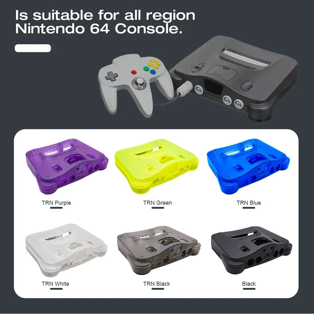 Bitfunx Transparent Replacement Shell for Nintendo 64 - Bitfunx Official Store