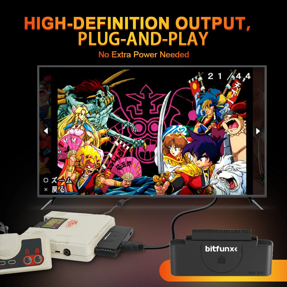 Bitfunx RGBS to HDMI for PC Engine Core Grafx I & II - Bitfunx Official Store