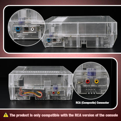 Bitfunx Transparent Replacement Shell for Nintendo Entertainment System - Bitfunx Official Store